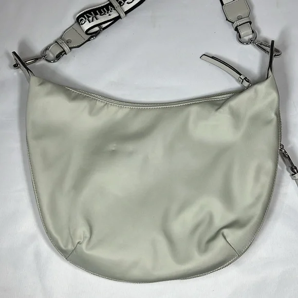 Calvin Klein Beige Canvas Crossbody Bag Purse w Guitar Strap - Picture 2 of 9